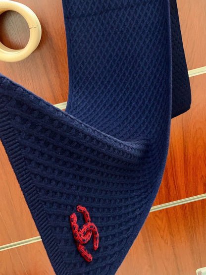 CC Scarf 170 CM In Charcoal Blue Cashmere 421412