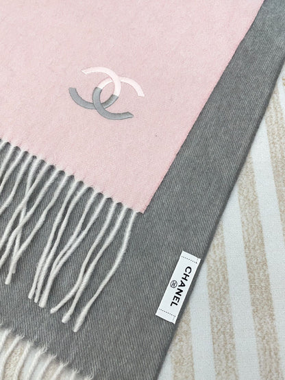 CC Scarf 180 CM In Pink Mix Grey Blue Cashmere 422761