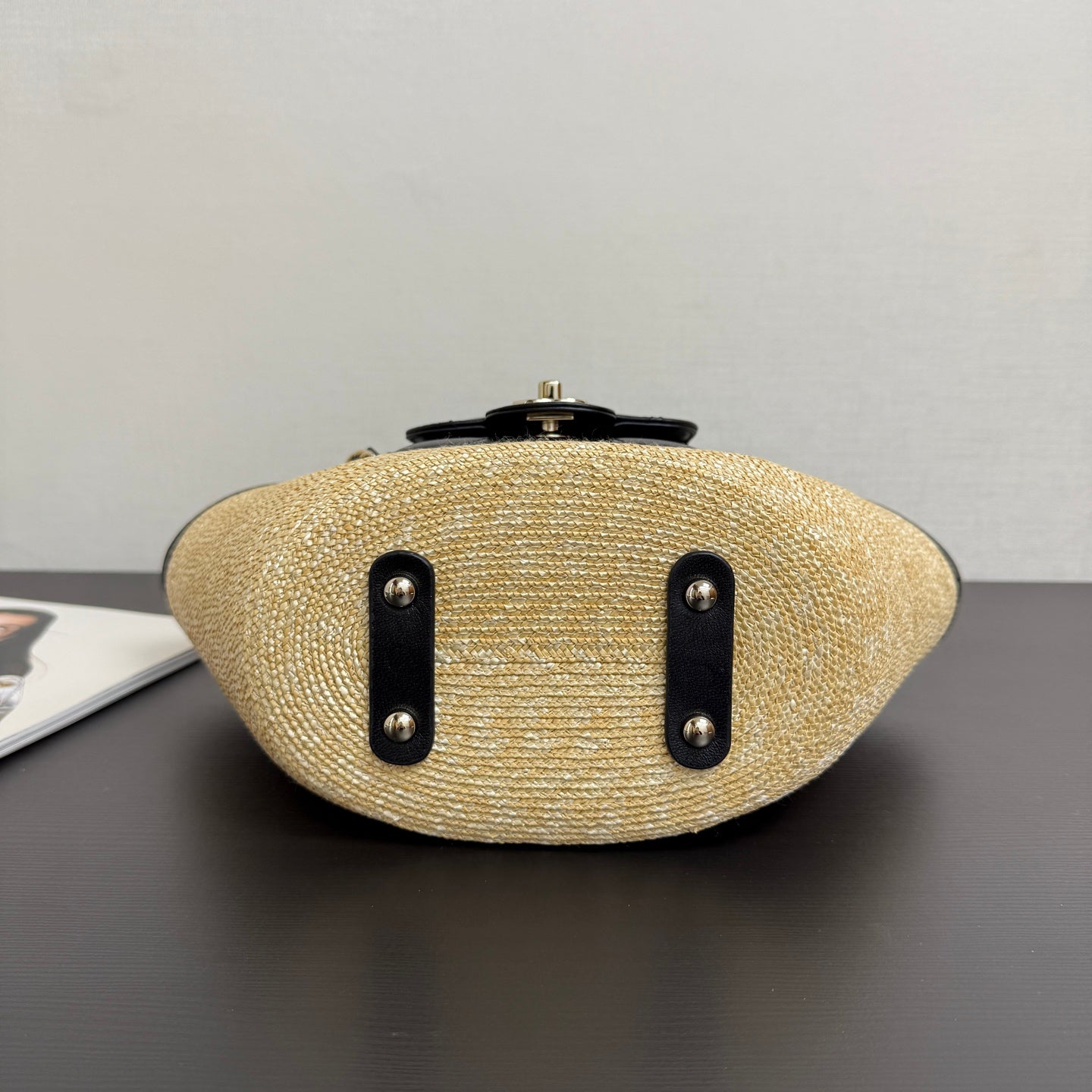 Chanel 2026 Shopping Bag 34cm Straw Lambskin