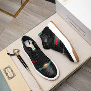 GG Men's Screener Sneaker Black Cowhide 440160