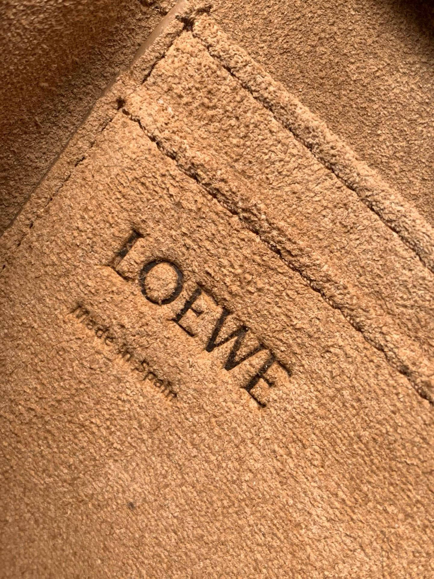 Loewe Saddle Bag 21 Gray Leather 280436