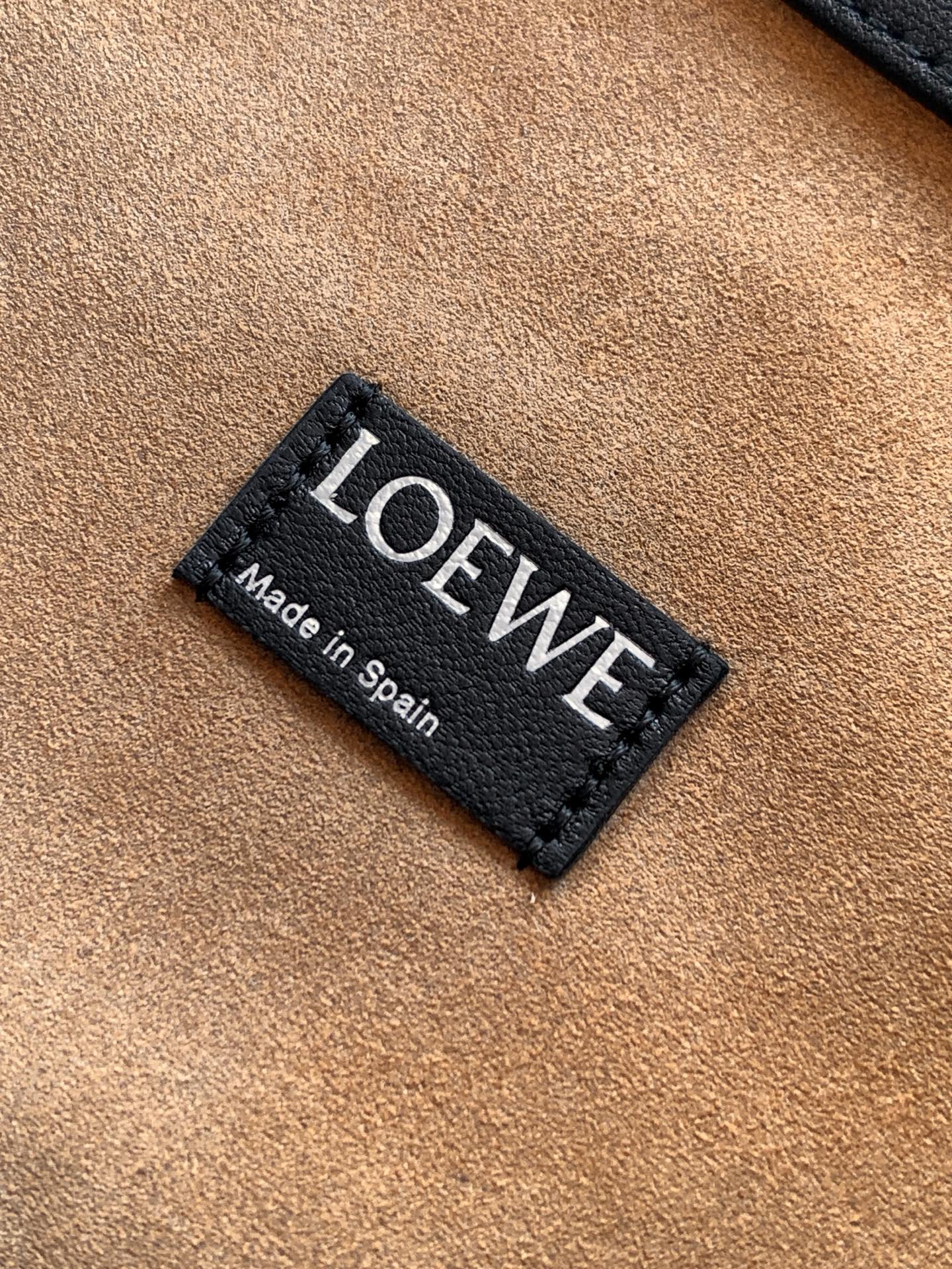Loewe Flamenco Purse Tote Bag 38 White Black Lambskin 274696