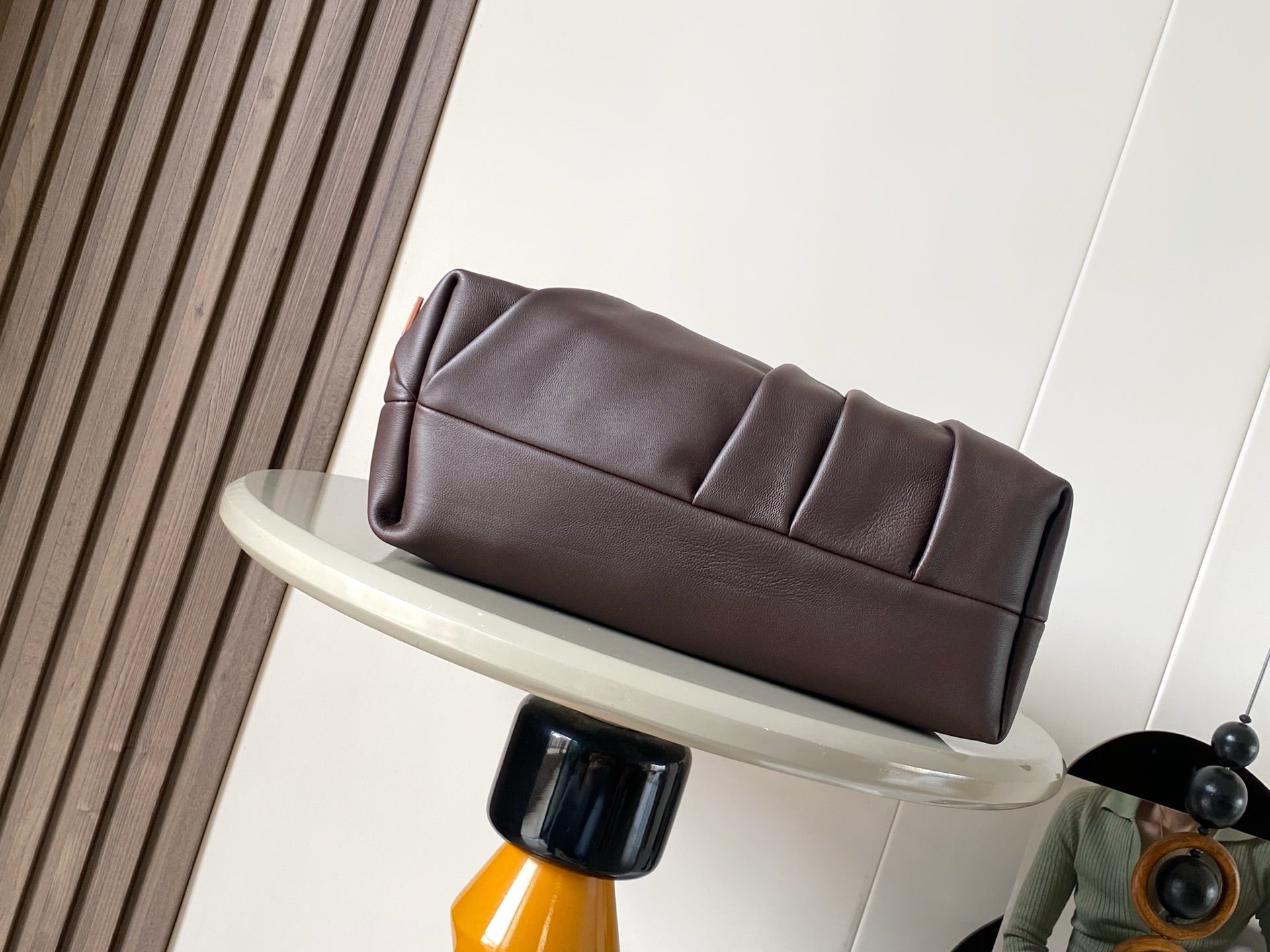 Loewe Draped Handbag 30 Brown Lambskin 280532