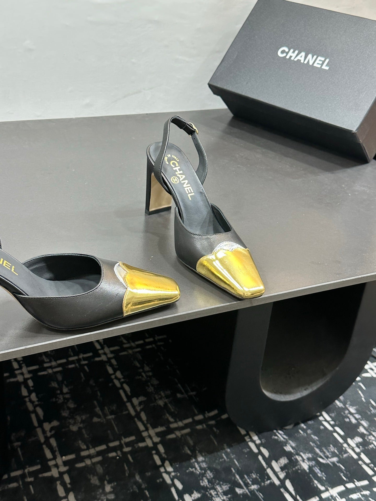 Chanel 2026 Back Strap High Heels Pumps Leather Sheepskin 832512