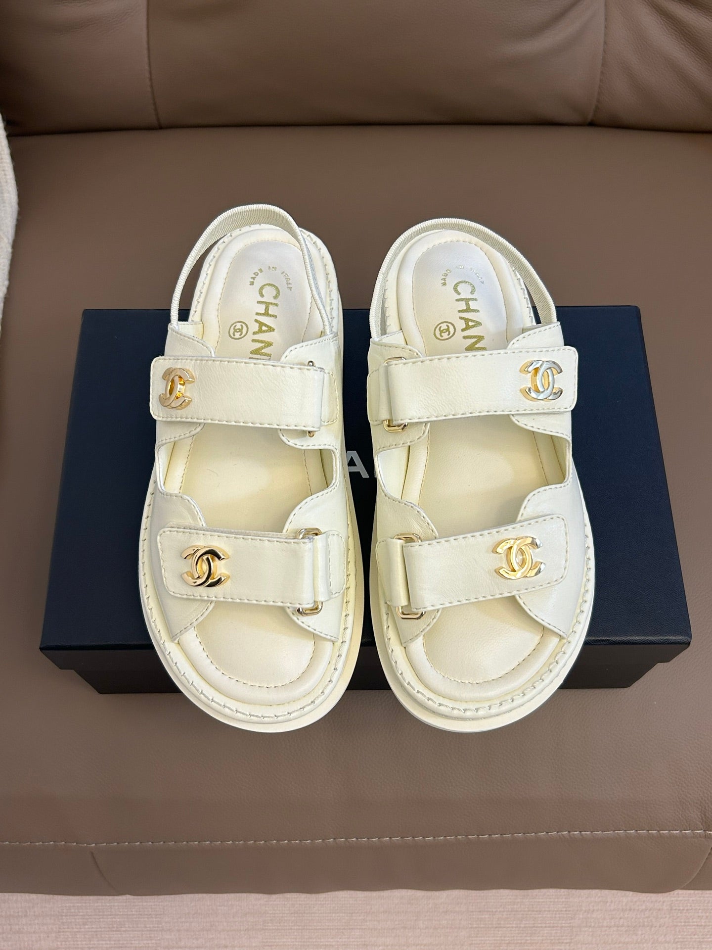 Chanel 2026 Dad Sandals Rubber Leather 779330