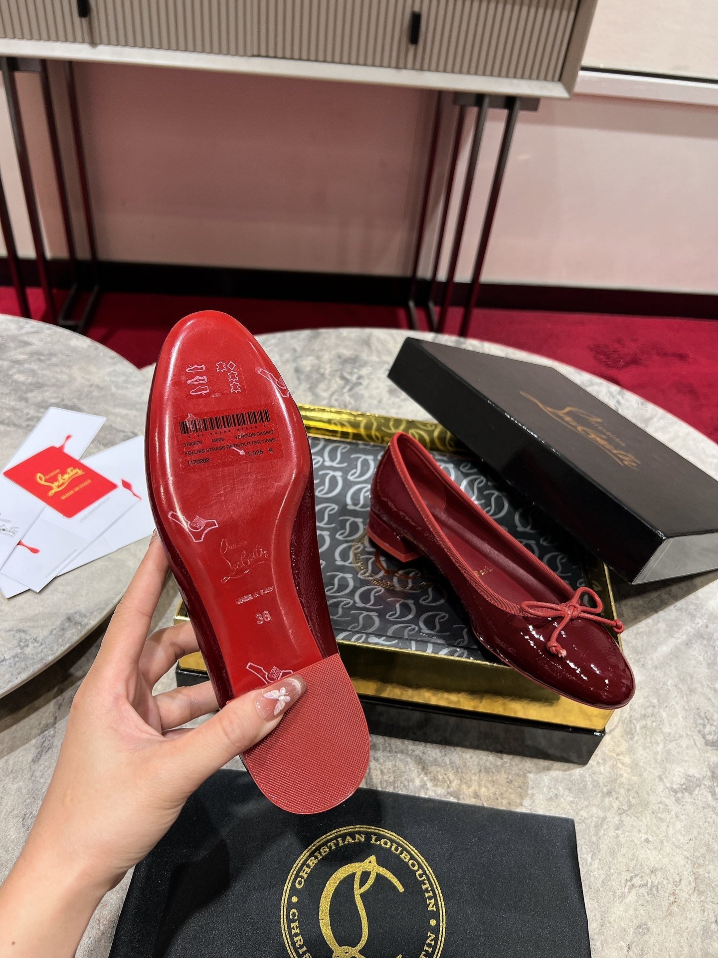 Christian Louboutin Sweetie Jane Ballet Flat Patent Leather 825312