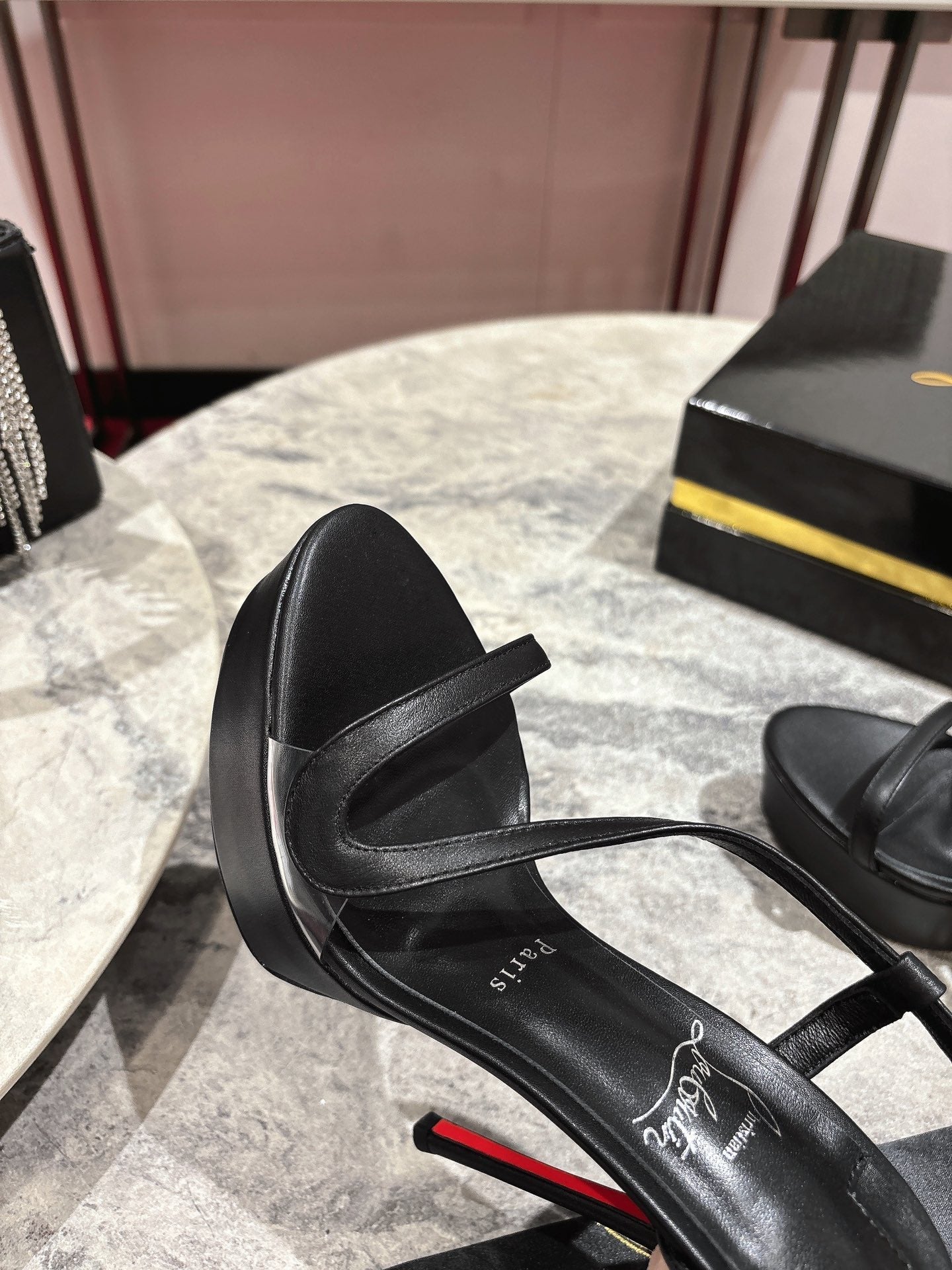 CL 2026 Rosalie Alta 150mm Sandal Black Leather 272350