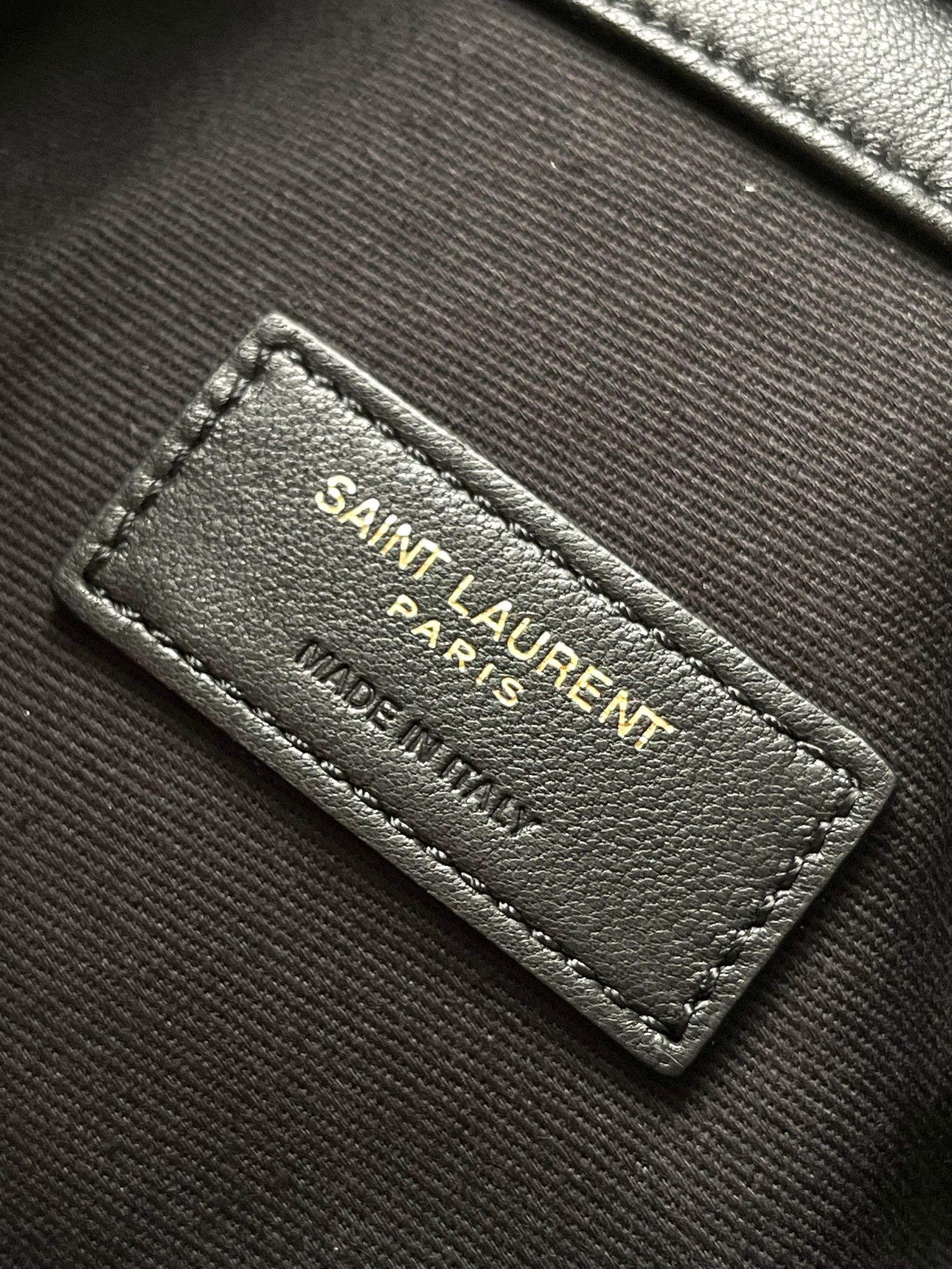 YSL 2026 Saint Laurent Puffer Tote Bag 33cm Black Calfskin