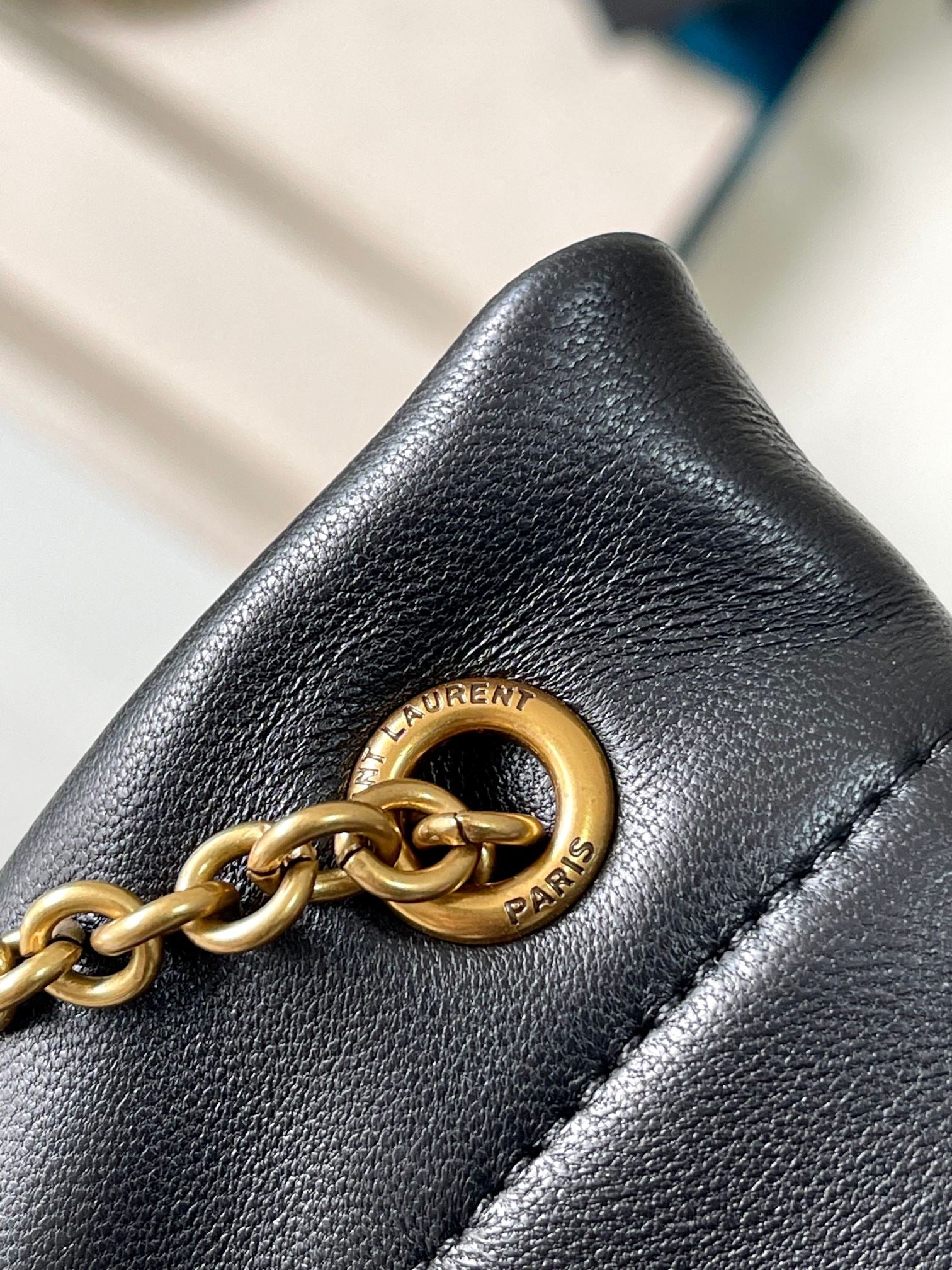 YSL 2026 Saint Laurent Puffer Tote Bag 33cm Black Calfskin