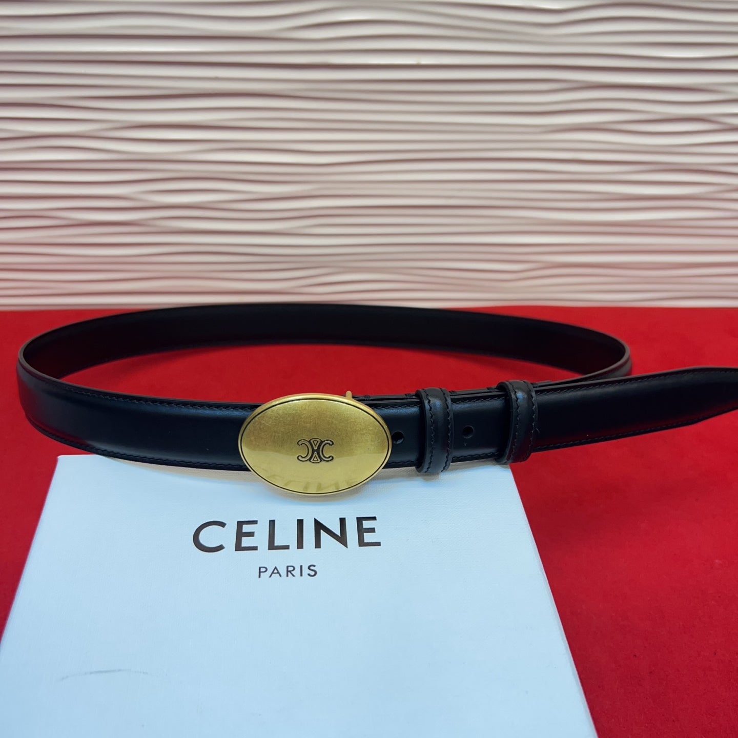 Celine 2026 Teen Triophe Belt 2.5cm Leather