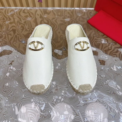 The Bold Edition VLogo Mules White Leather