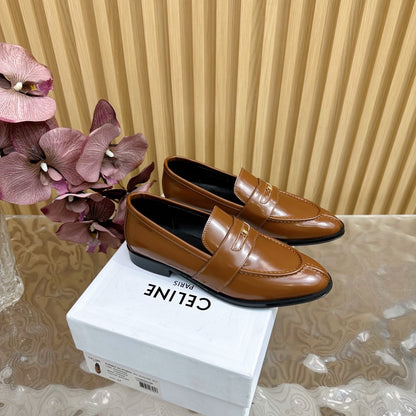 CELINE Loafers Brown Leather 285918