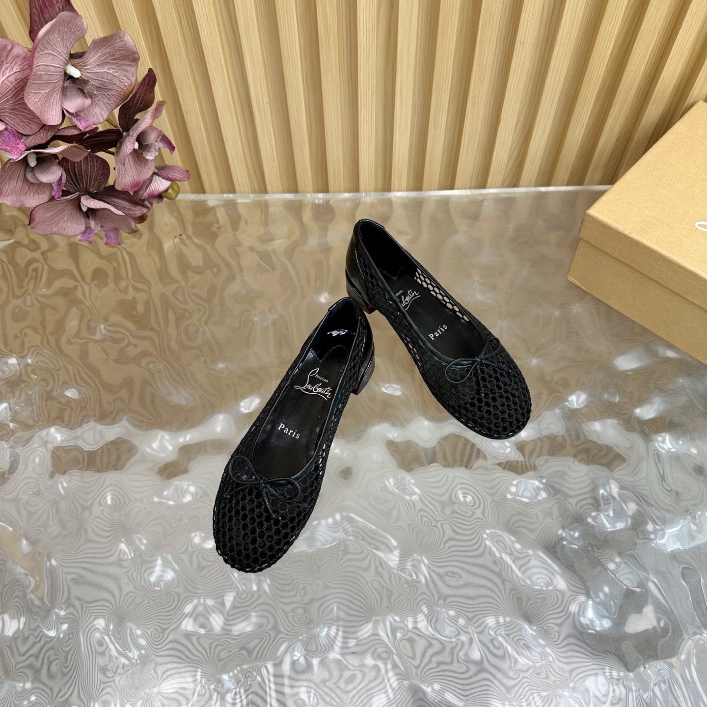 CL 25 Mary Jane Pumps Black Mesh 317852