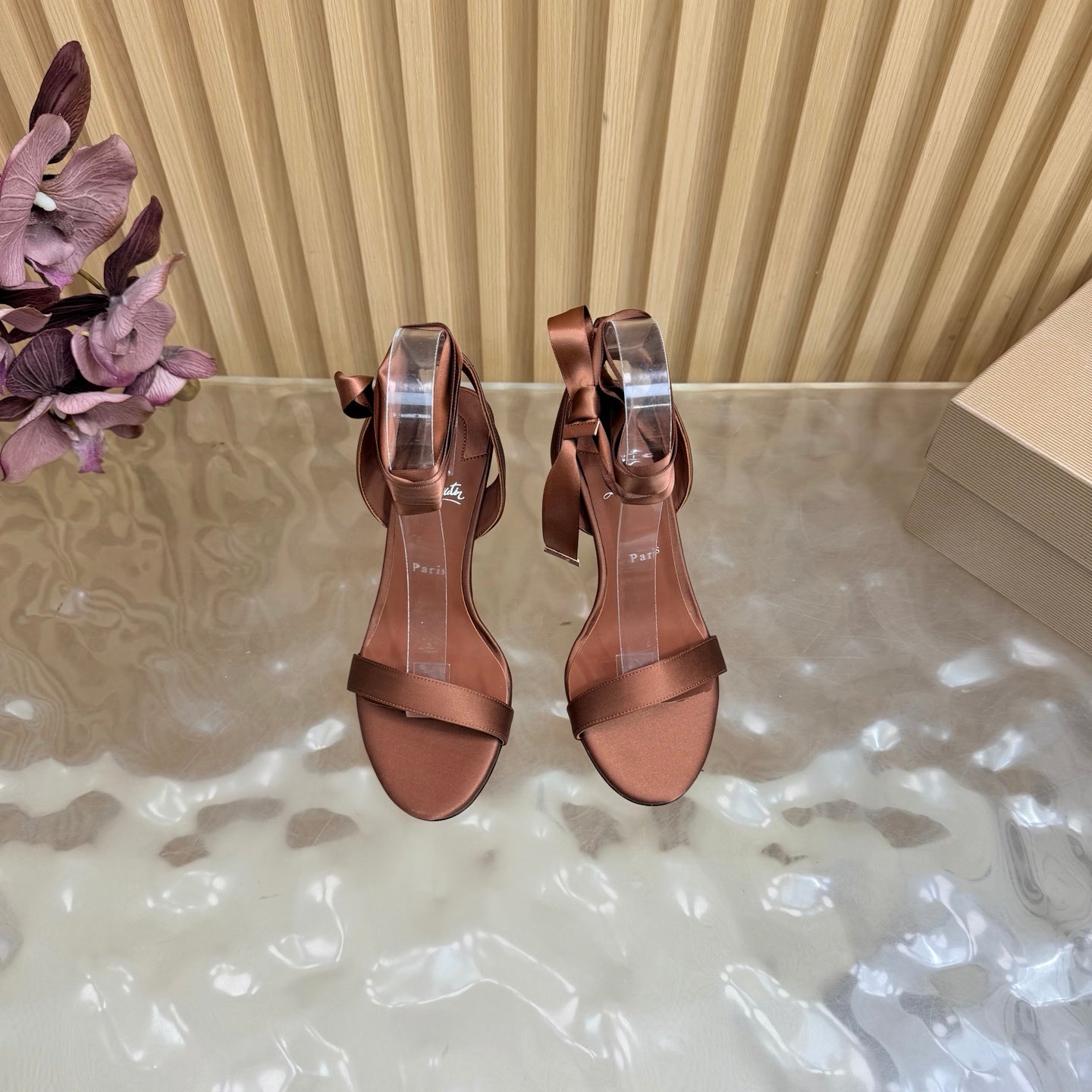 Christian Louboutin 2026 Cassia Lace Up Pumps 100mm Crepe Satin 775976