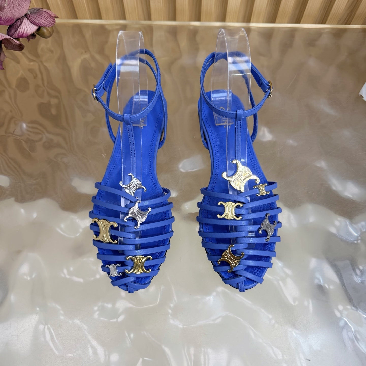 Celine 2026 Arc de Triomphe Cage Flat Sandal Calfskin 228208