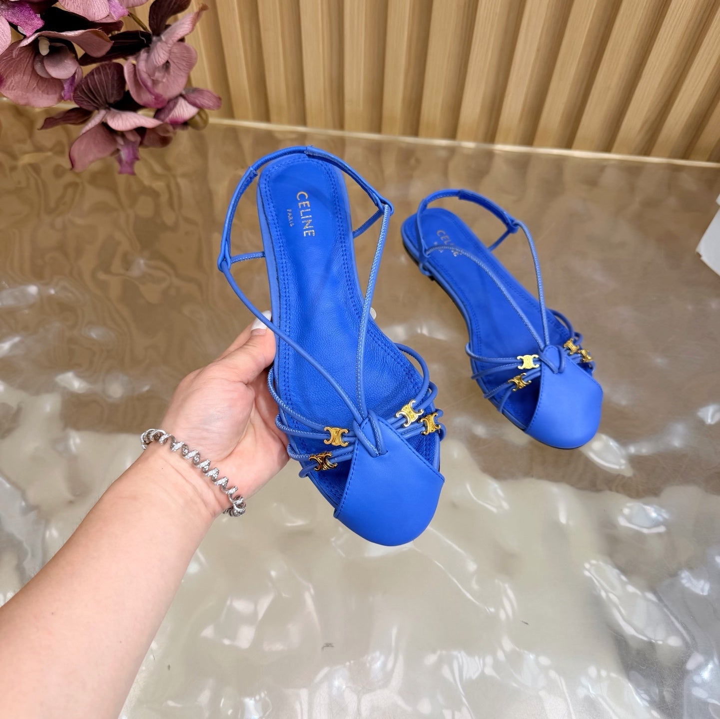 Celine 2026 Arc de Triomphe Cocktail Sandal Calfskin 228222