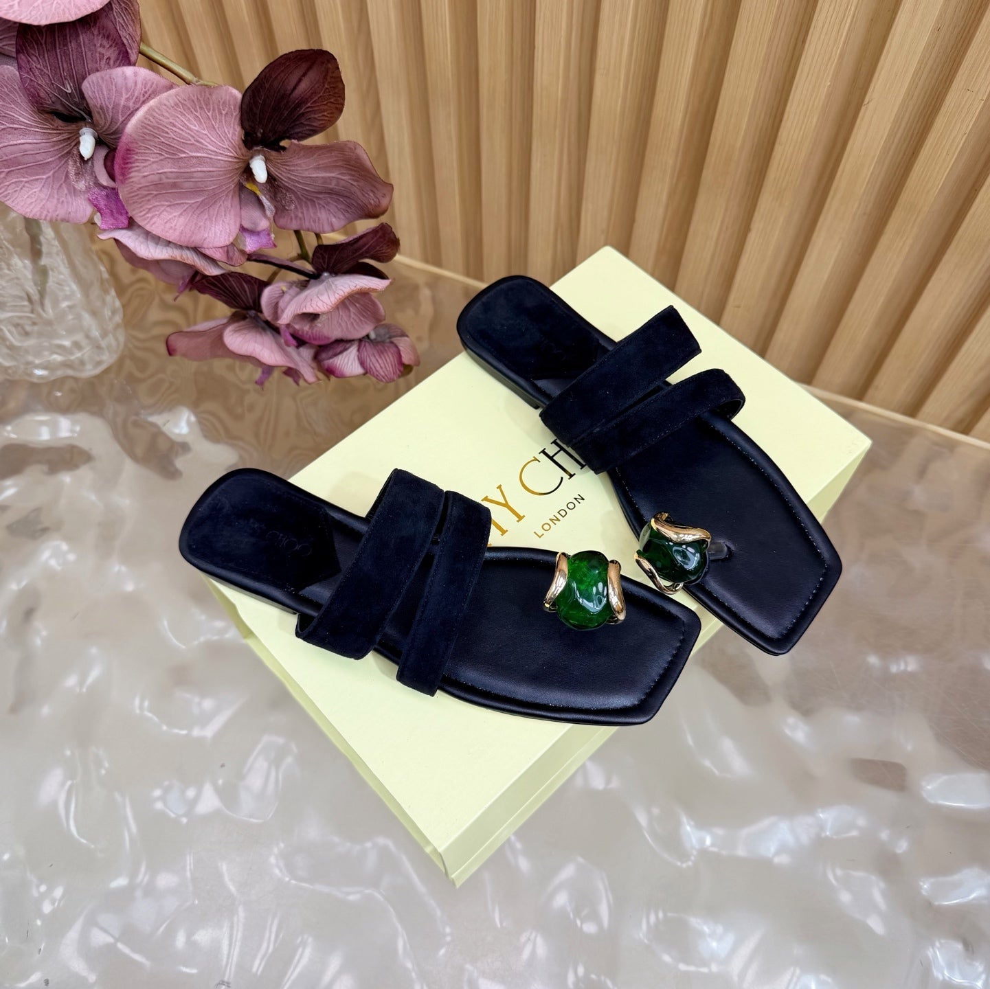Jimmy Choo 2026 Flat Sandals Suede 949782