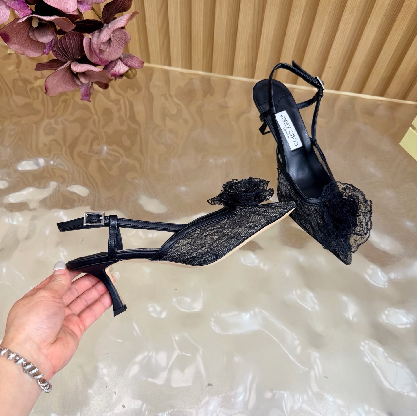 Jimmy Choo 2026 Mimmi Slingback 65mm Lace 949803