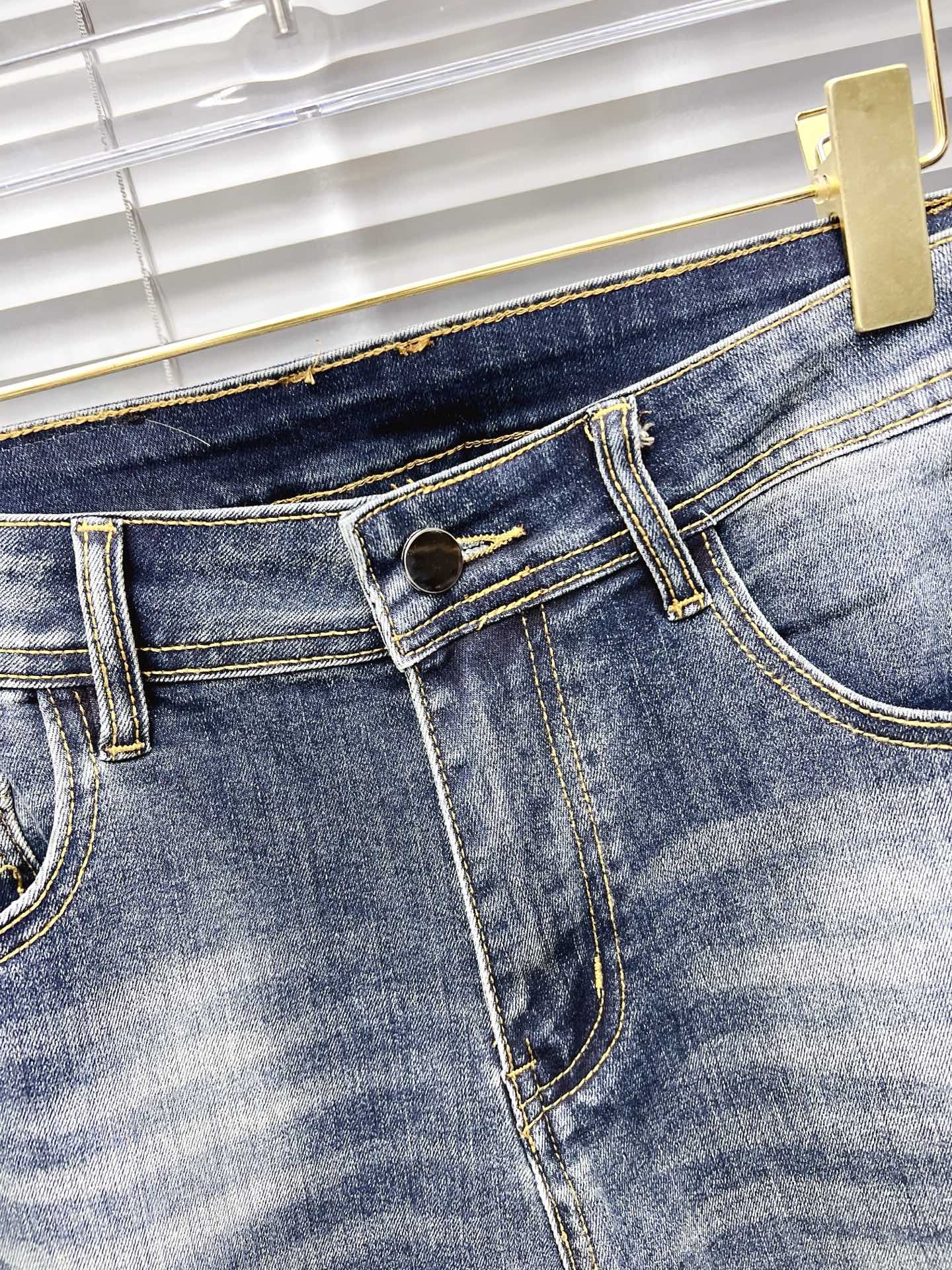 Fendi 2026 Men's Jeans Blue Denim 739874
