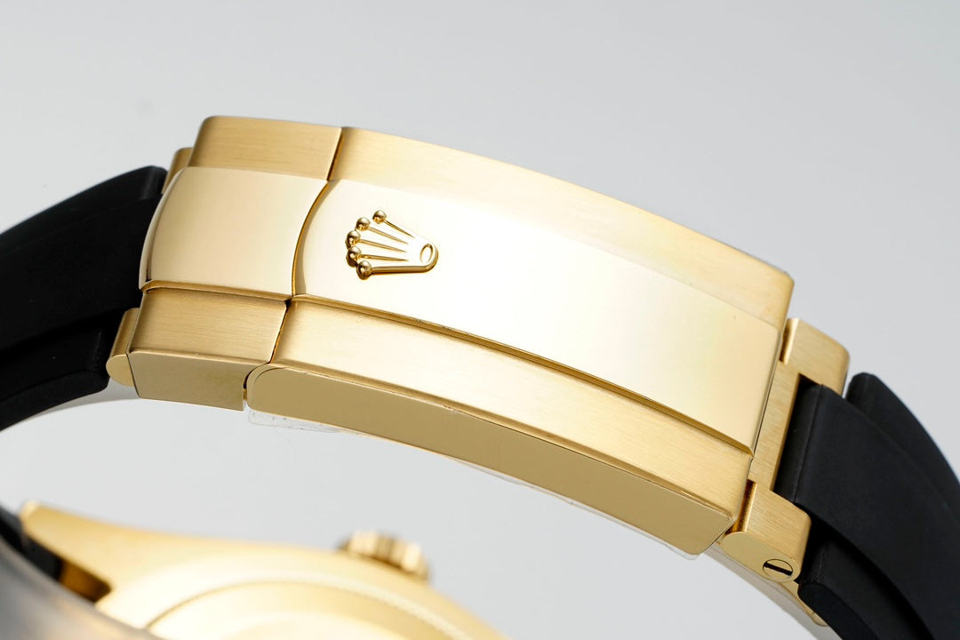 Rolex Sky-Dweller 42mm Gold Case White Dial Rubber Strap