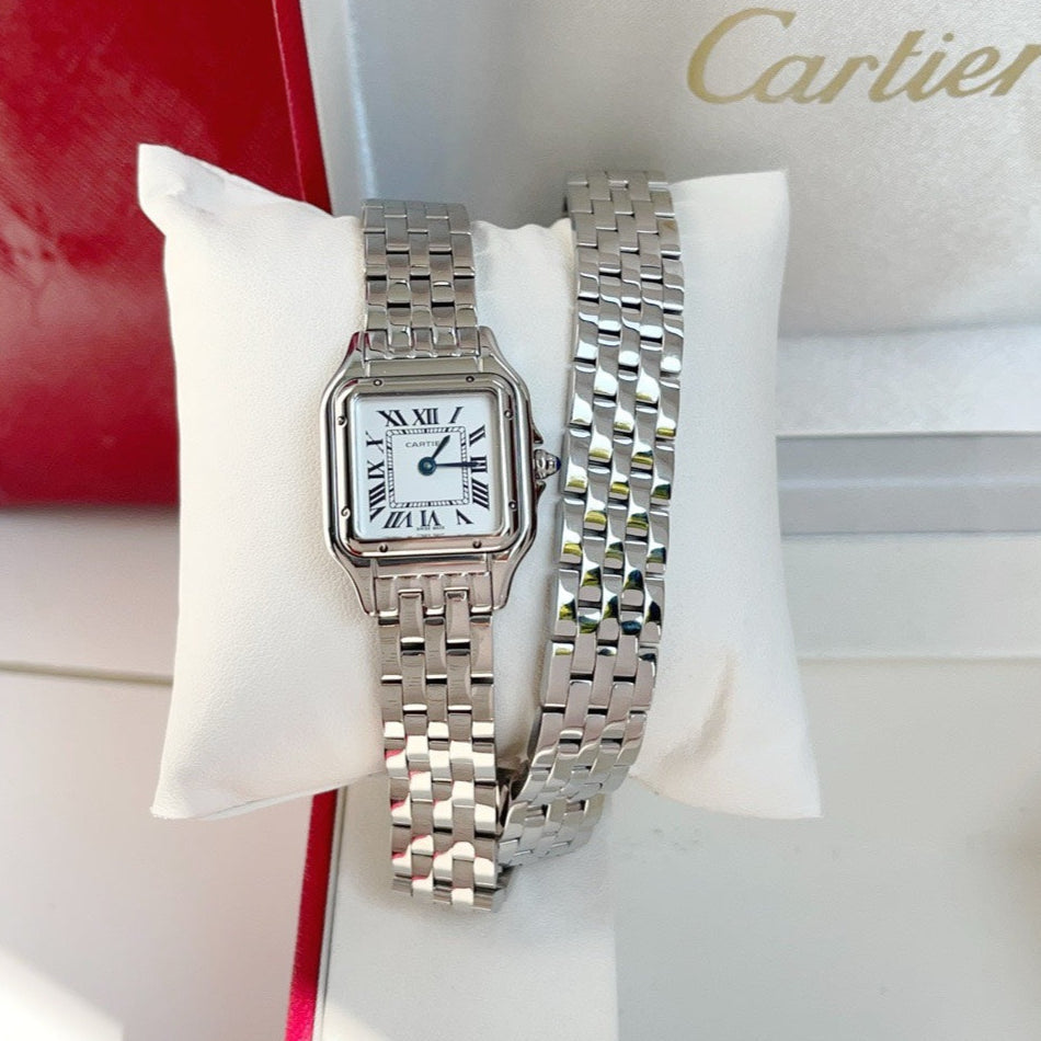 Panthere 22mm Silver Double Chain 44cm