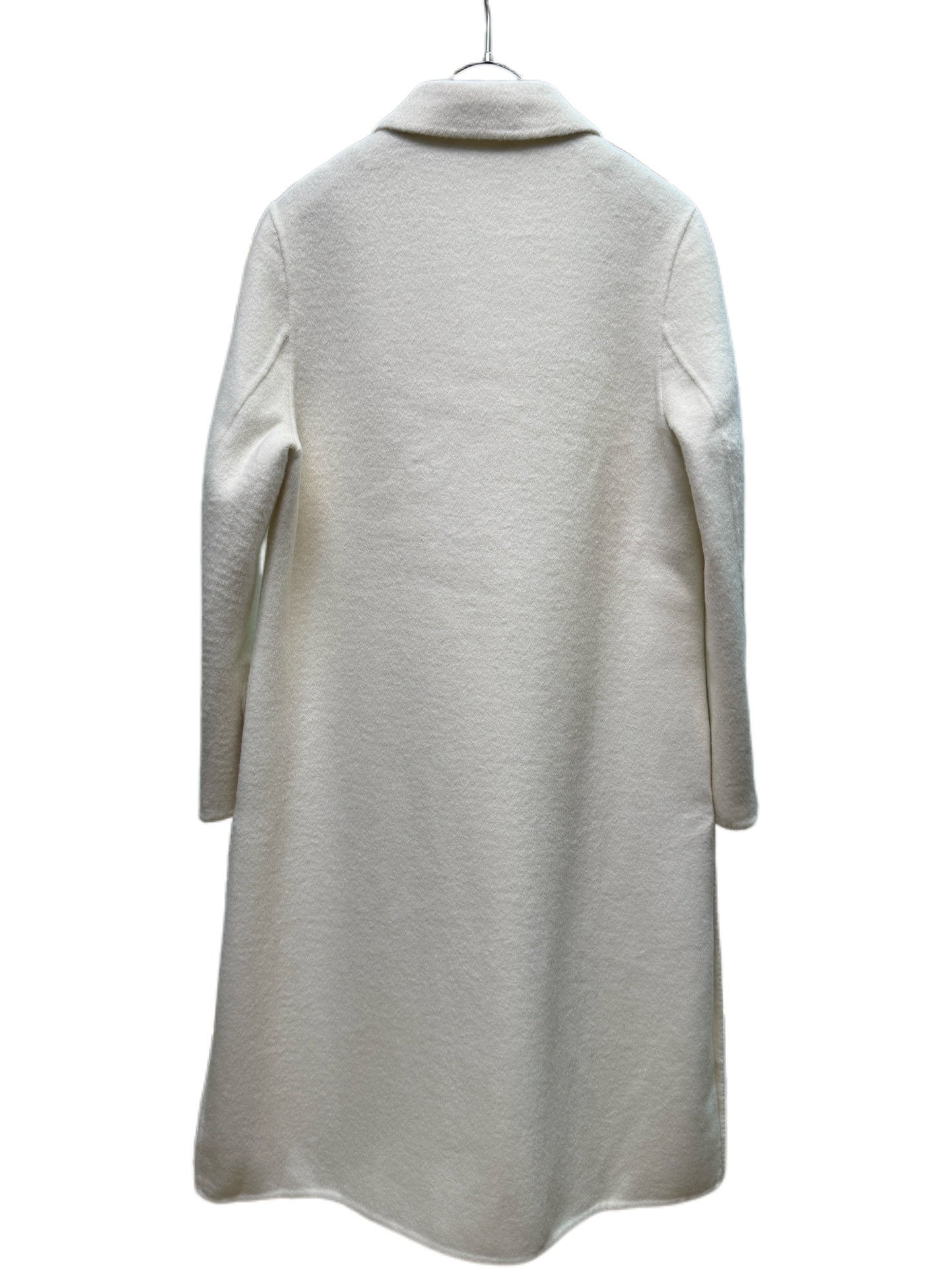 Fendi 25 Long Coat White Draper 0010