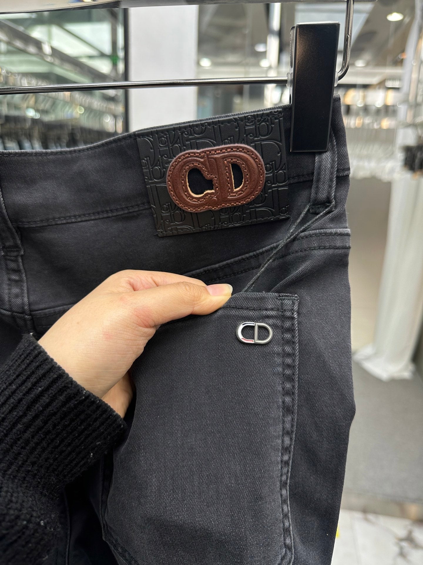 CD 2026 Pants Jeans  Black Denim Fabric 317773