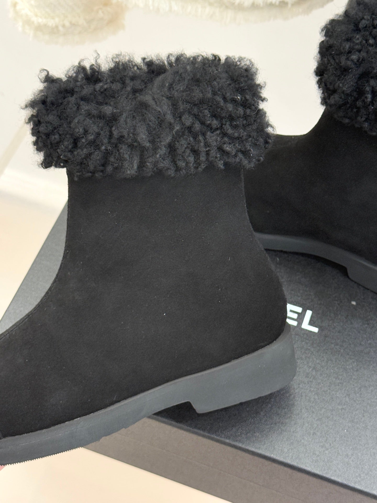 CC 25s Ankle Boots Black Suede Wool 512069