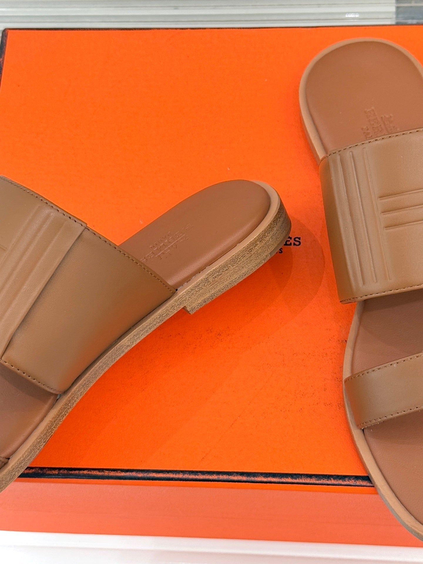 HM 26ss Flat Slippers Brown Sheepskin 642855