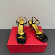 VT 25 Jewel Sandals Black Cowhide 337920