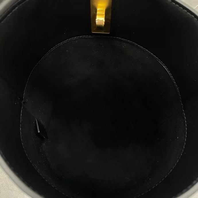 Celine 2026 Teen Bucket Bag 18cm Black Smooth Calfskin
