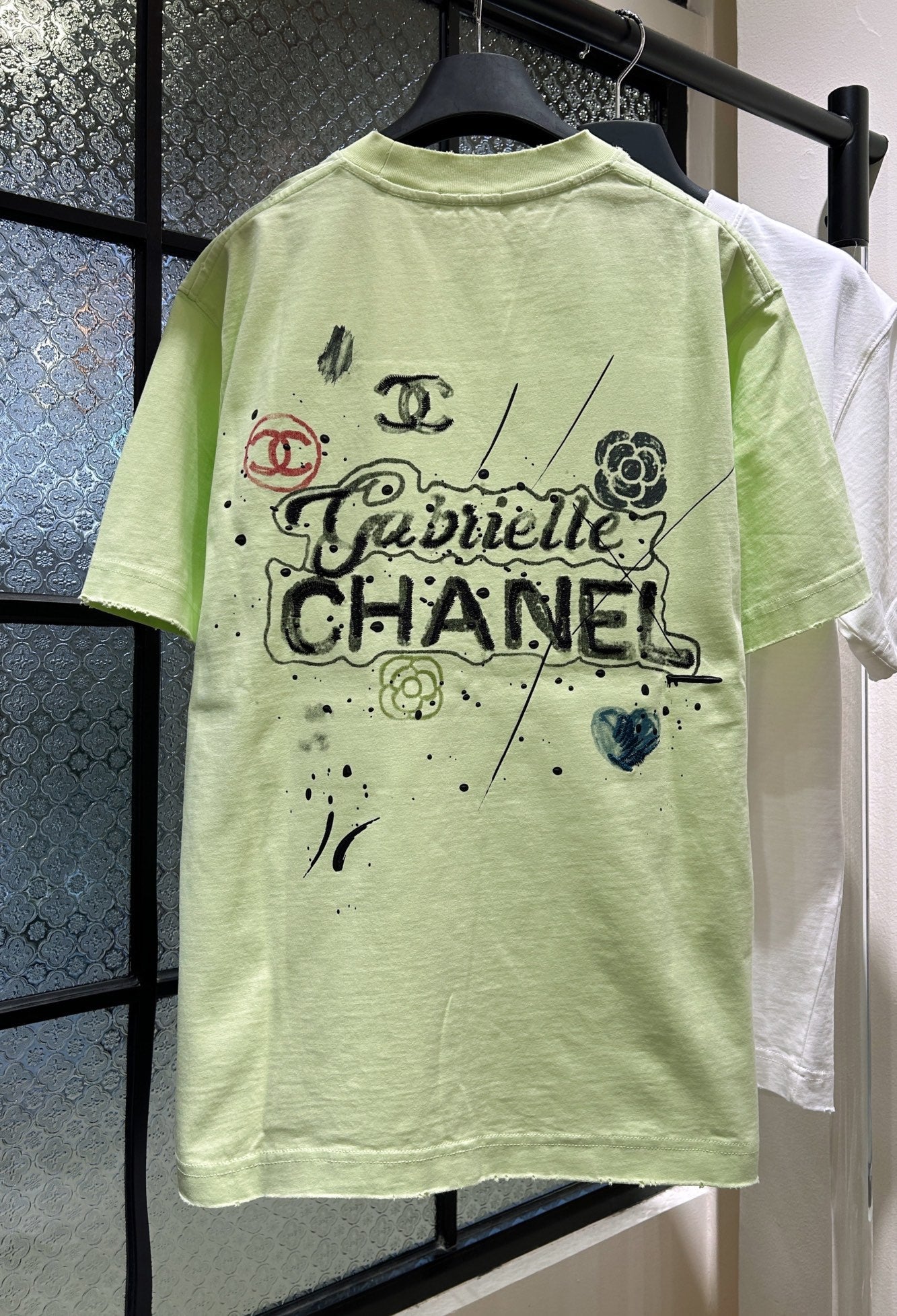 Chanel 2026 T-shirt Black White Green Cotton
