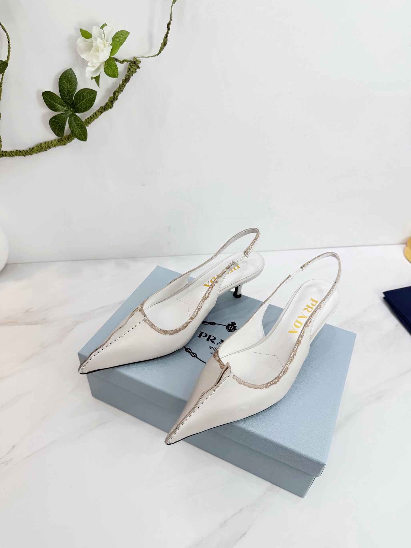 PRA 26SS Slingback 55 Ivory Beige Cowhide 592412