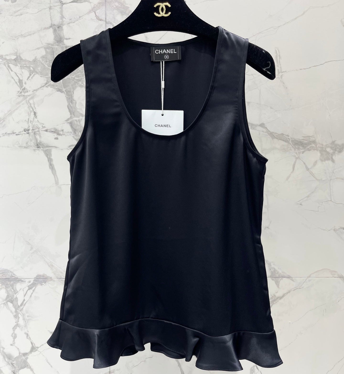 Chanel 2026 Ruffled Acetate Sleeveless Vest Acetate 454297