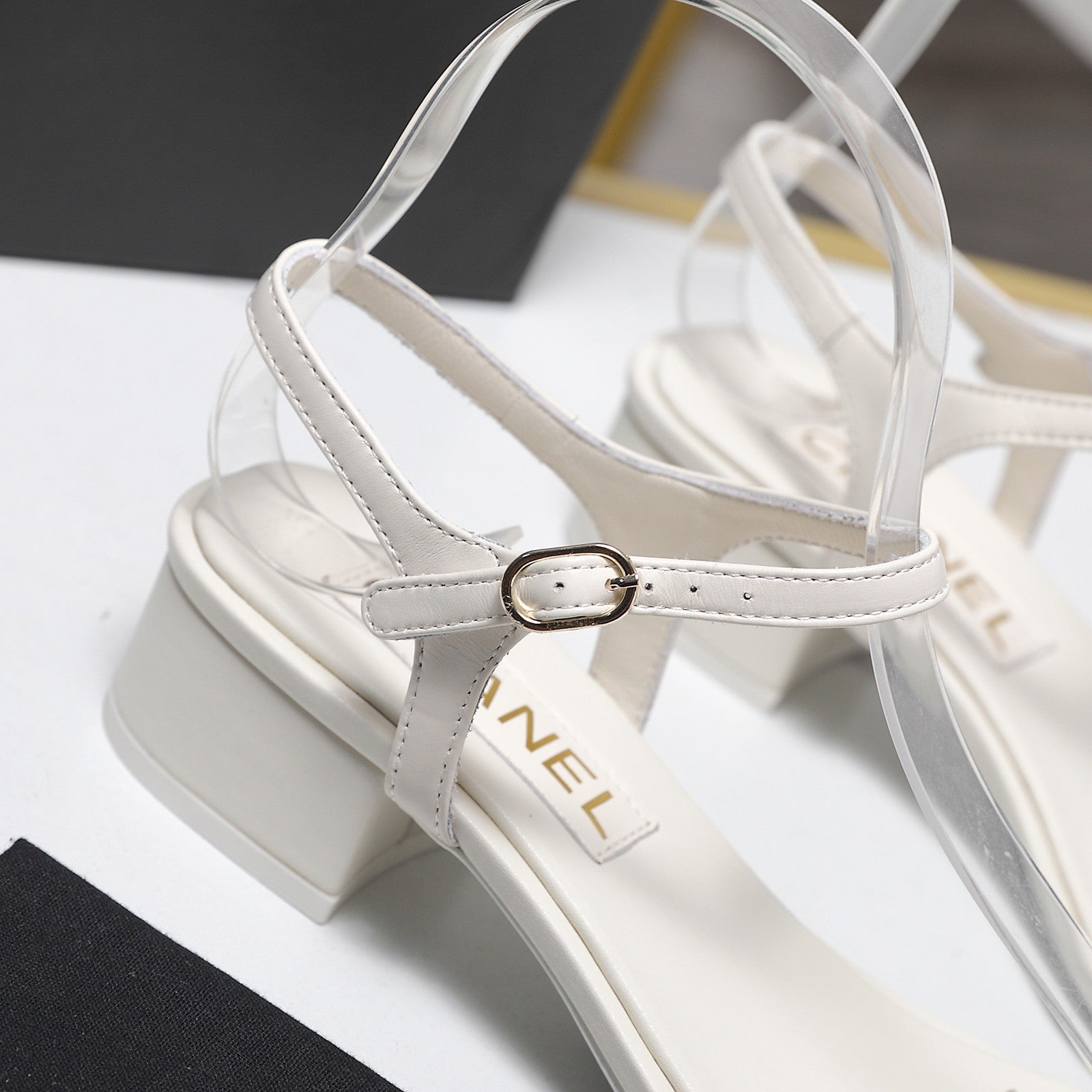 Chanel 2026 Sandals 25mm White Cowhide 758394