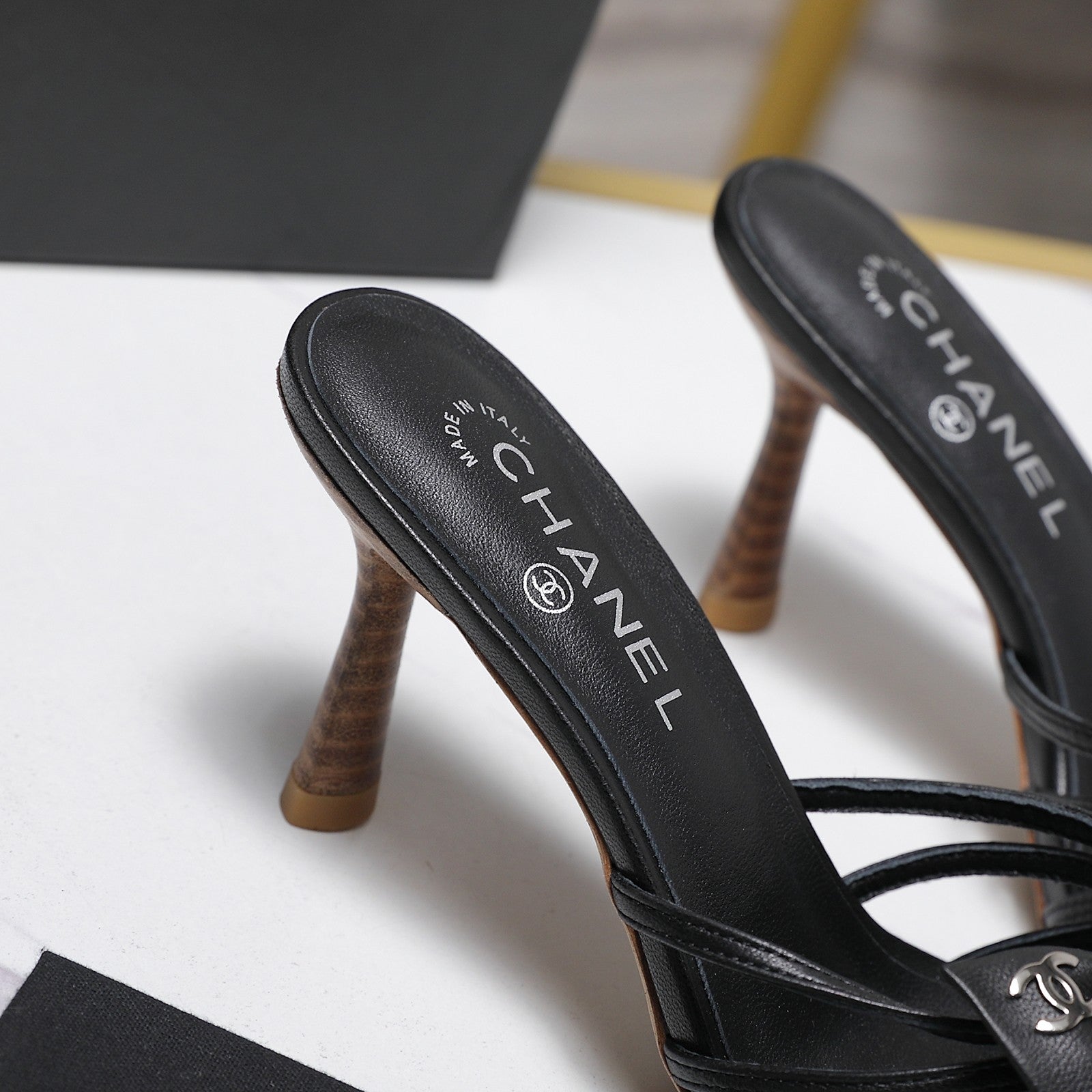 Chanel 2026 High-heeled Sandals With Delicate Bow 80mm Cowhide 758430