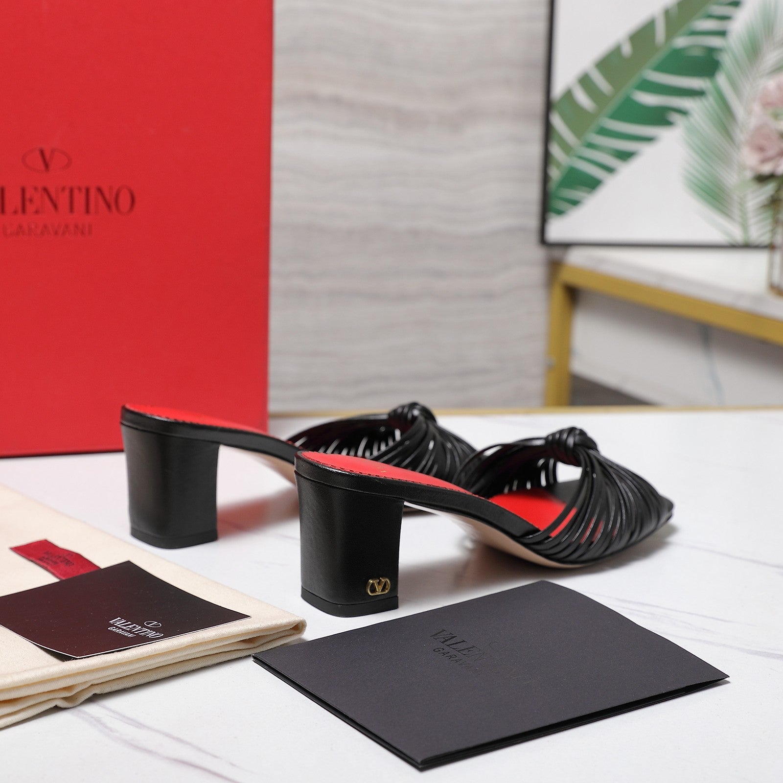Valentino 2026 Garavani Annet Calfskin Slide Sandals 60mm 864485
