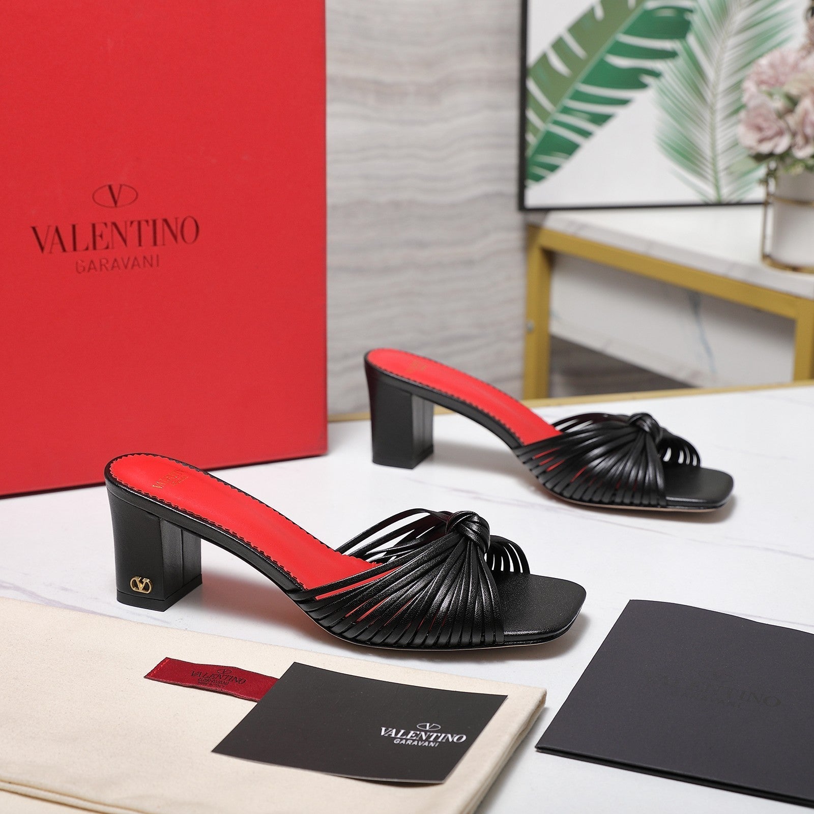 Valentino 2026 Garavani Annet Calfskin Slide Sandals 60mm 864485