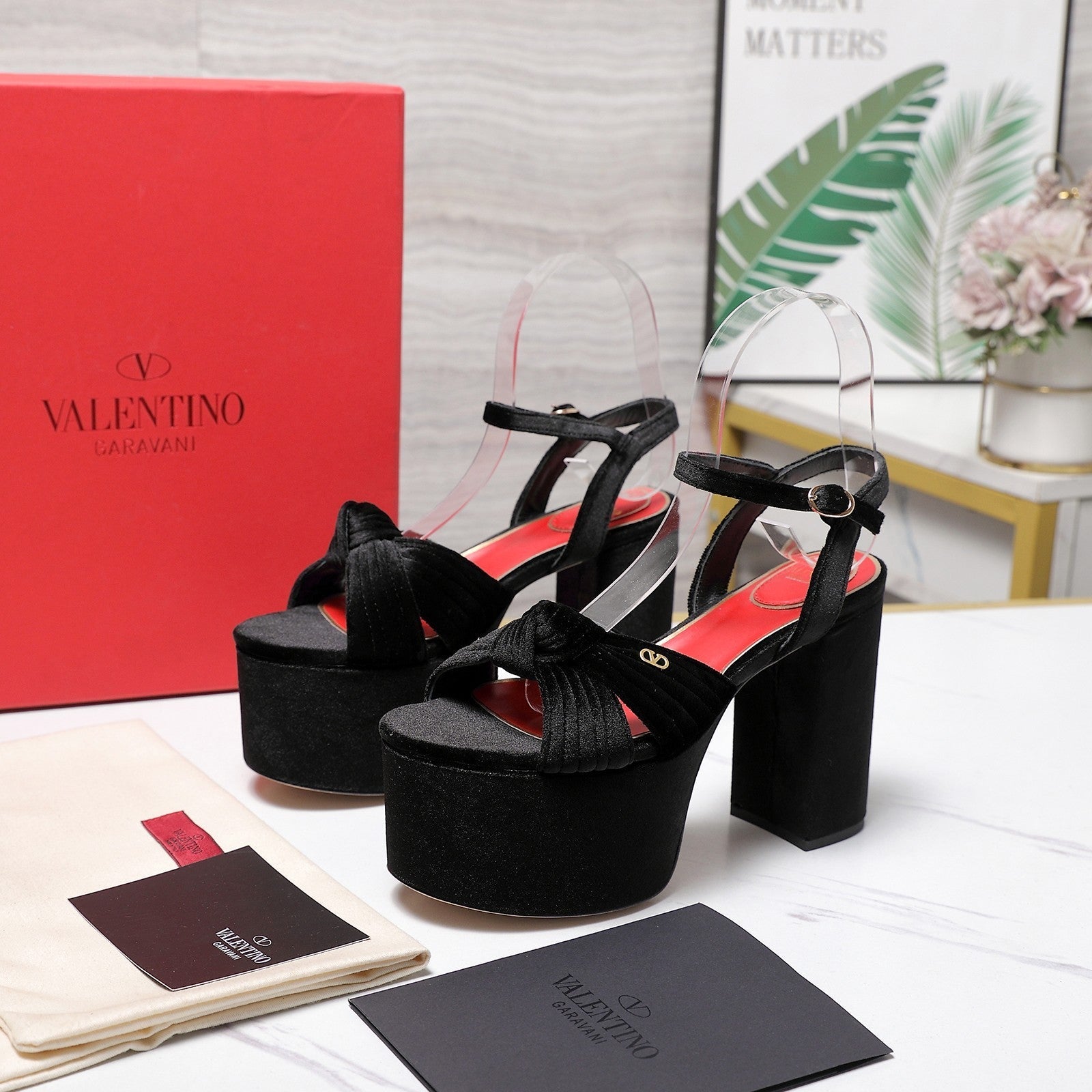 Valentino 2026 Garavani Crasher 110mm Velvet Platform Sandal Velvet 864497