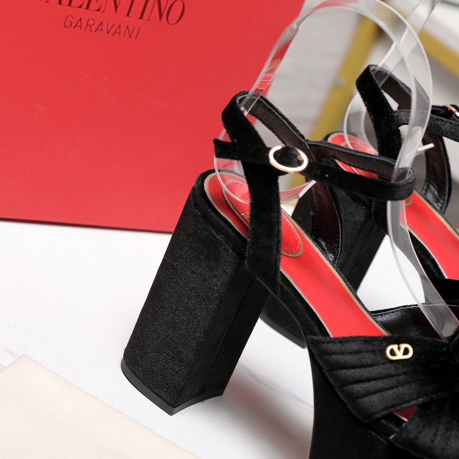 Valentino 2026 Garavani Crasher 110mm Velvet Platform Sandal Velvet 864497