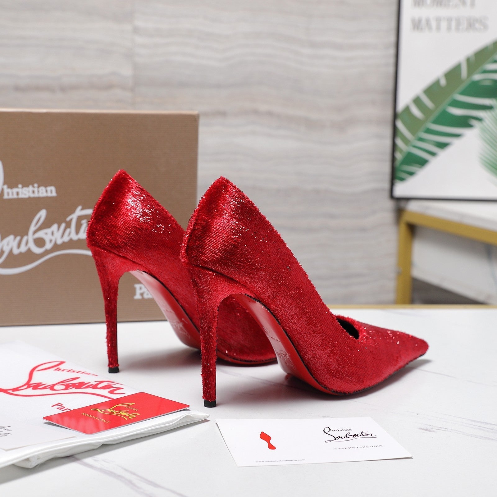 CL Kate 100mm Pump Velvet Fabric 863992