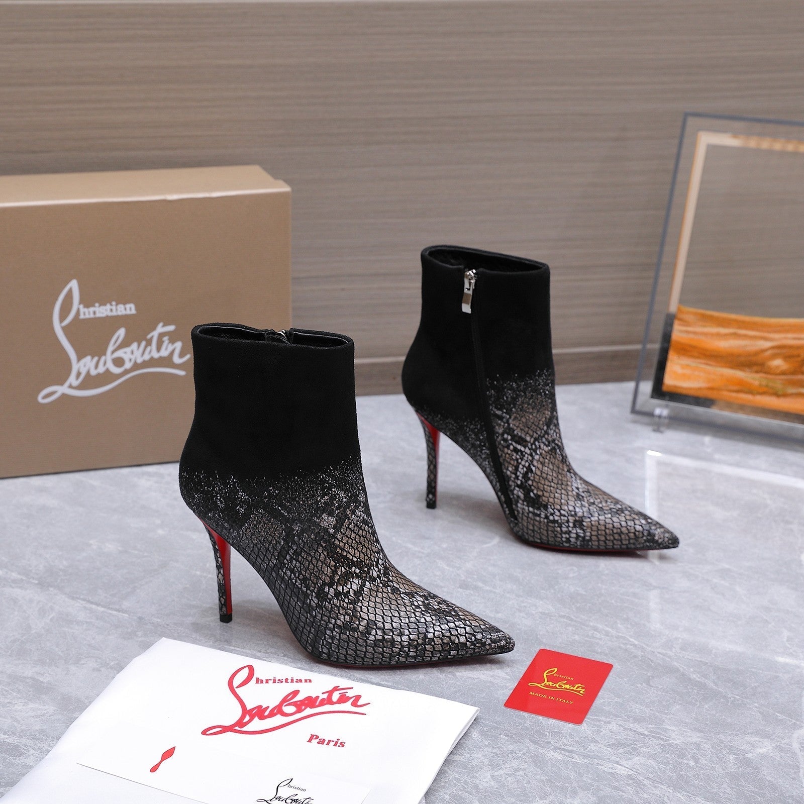 Christian Kondora Metallic Injected Boot Suede 863891