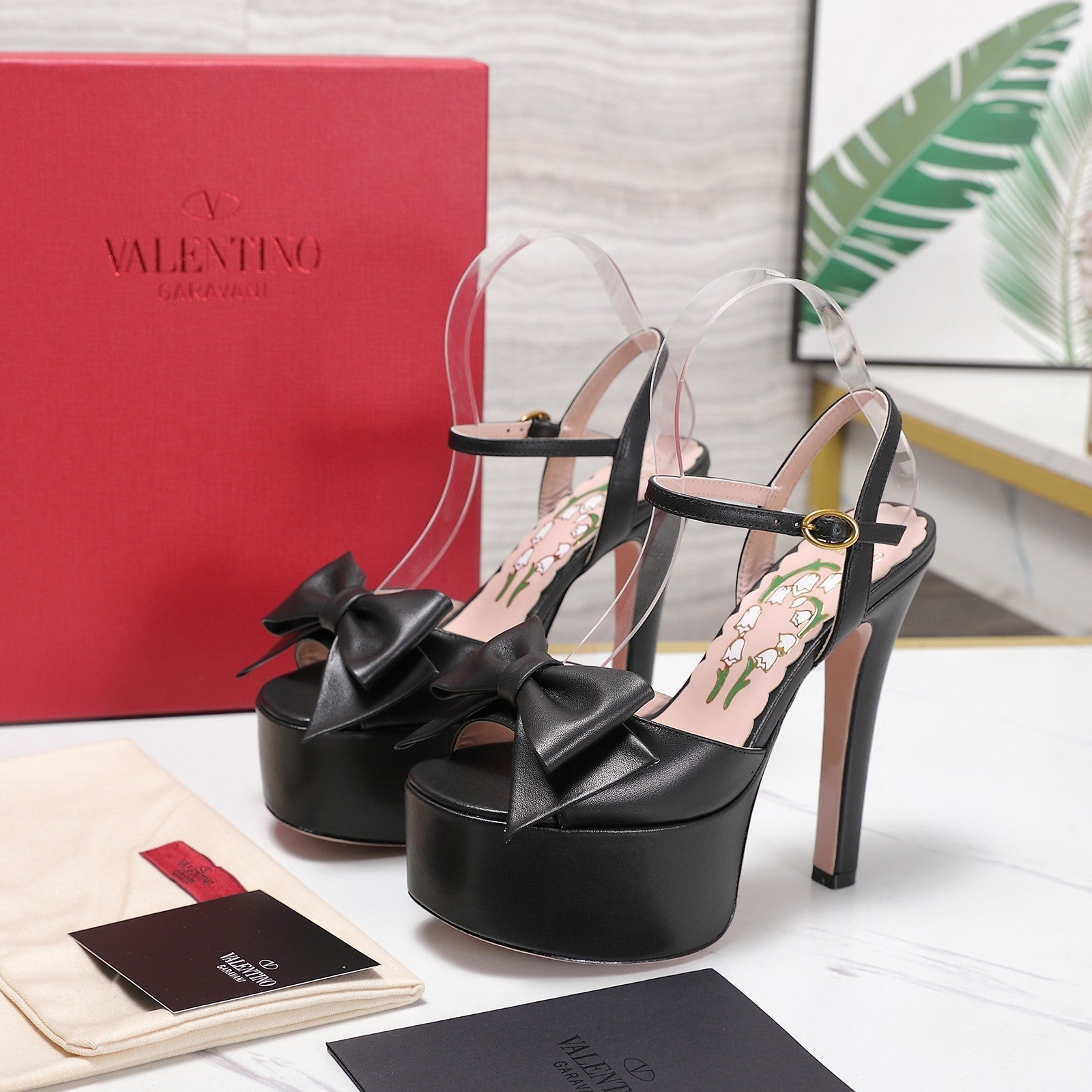 Valentino 2026 Bowow Platform 155mm Sandals Calfskin 864557