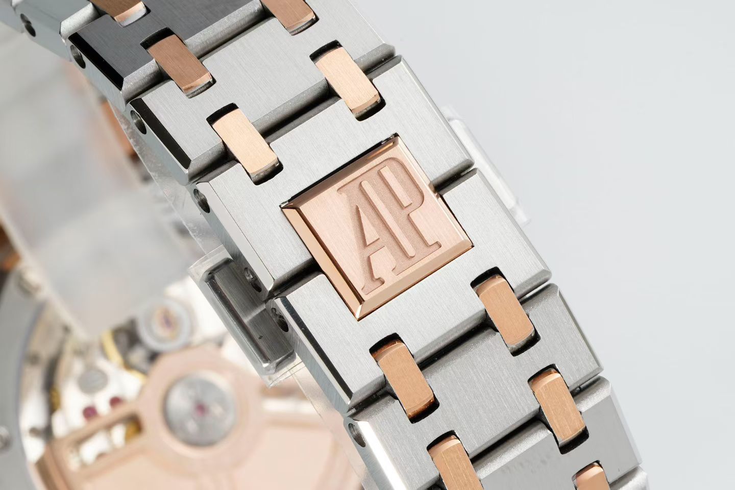 Audemars Piguet Royal Oak 34mm Sliver Case Brown Dial Pink Gold Steel