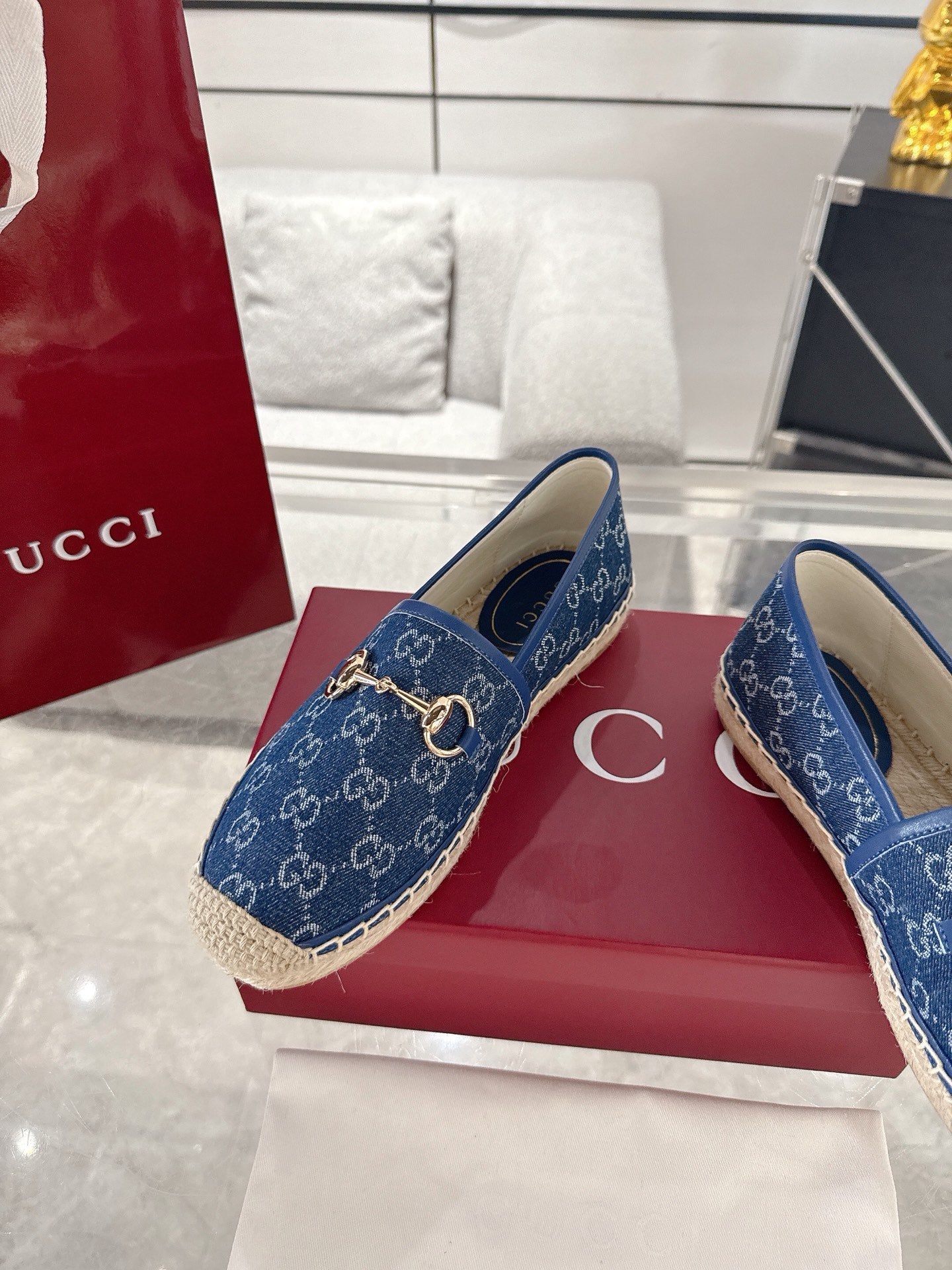 GC 2025 Espadrille With Horsebit Blue Canvas 292463