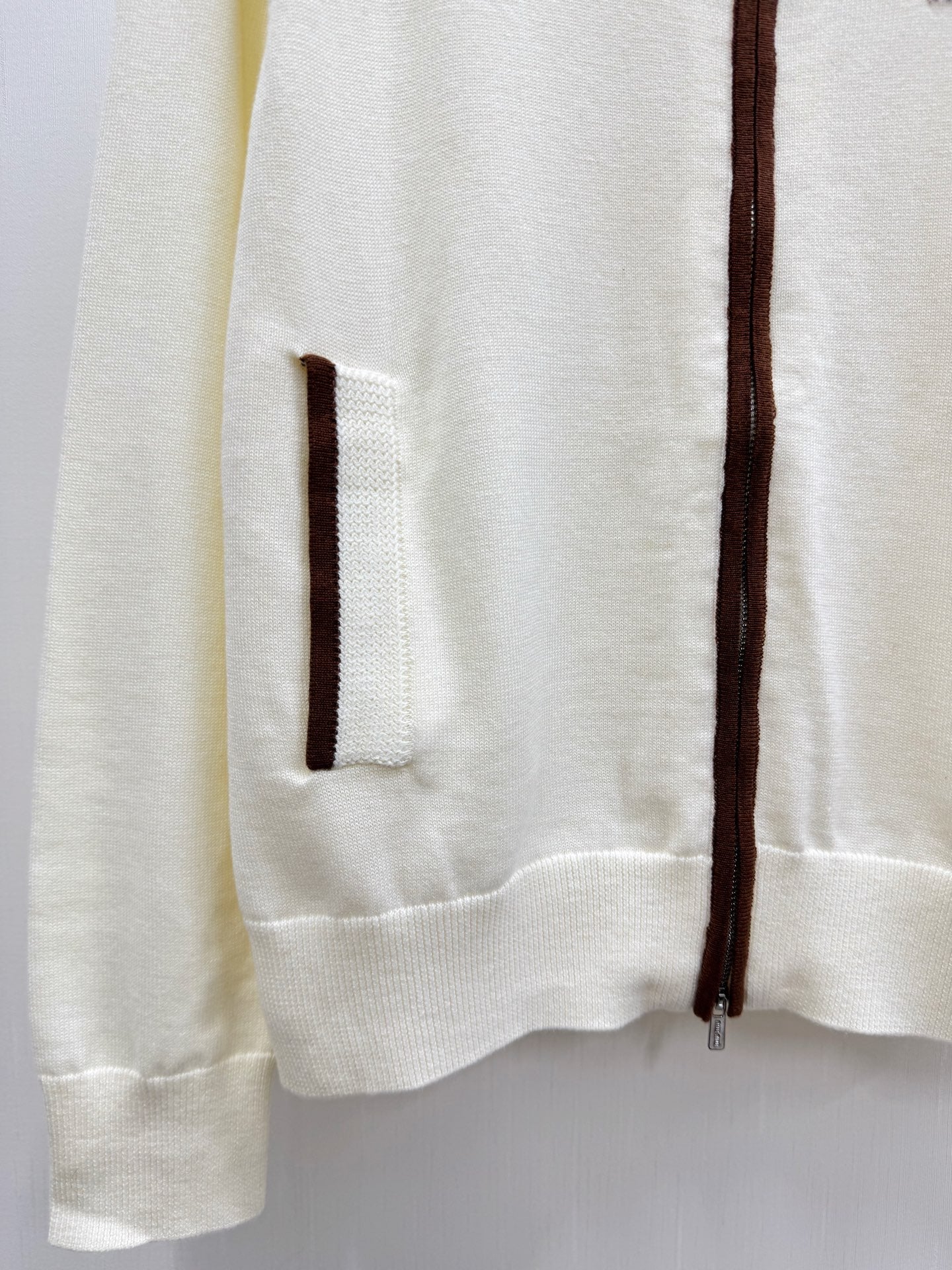 Miumiu 2026 Polo Collar Cardigan with Logo Pattern Wool 838823