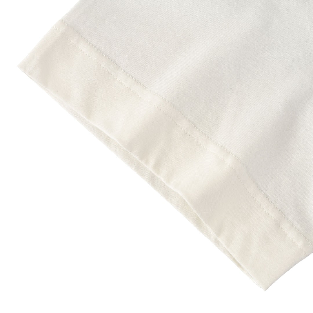 Fendi 2026 Men's  Floral Embroidered T-Shirt Cream Pure Cotton 827722
