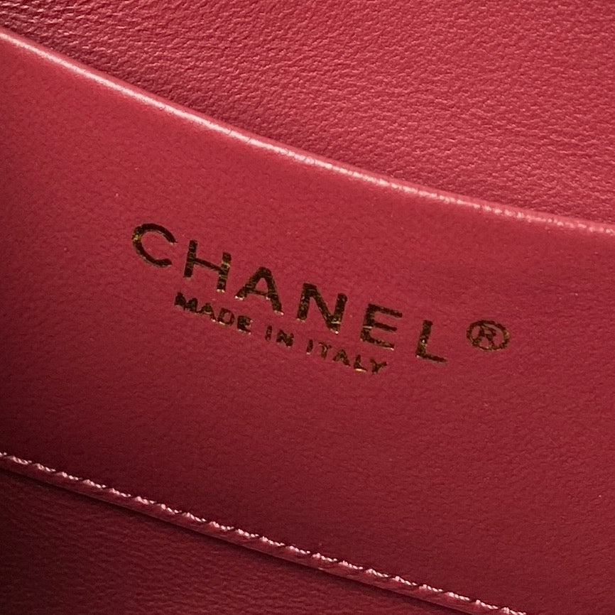 Chanel 2026 Shopping Bag 24.5cm Burgundy Lambskin