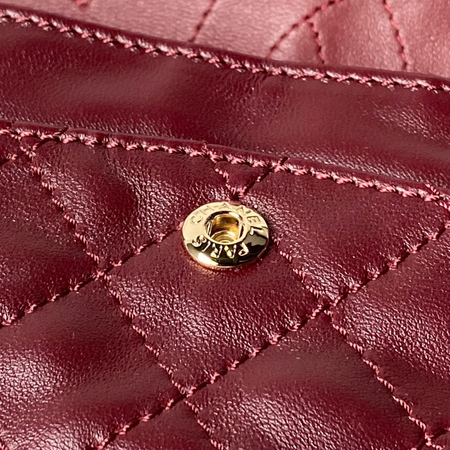 Chanel 2026 2.55 Bag 24cm Burgundy Calfskin 367736