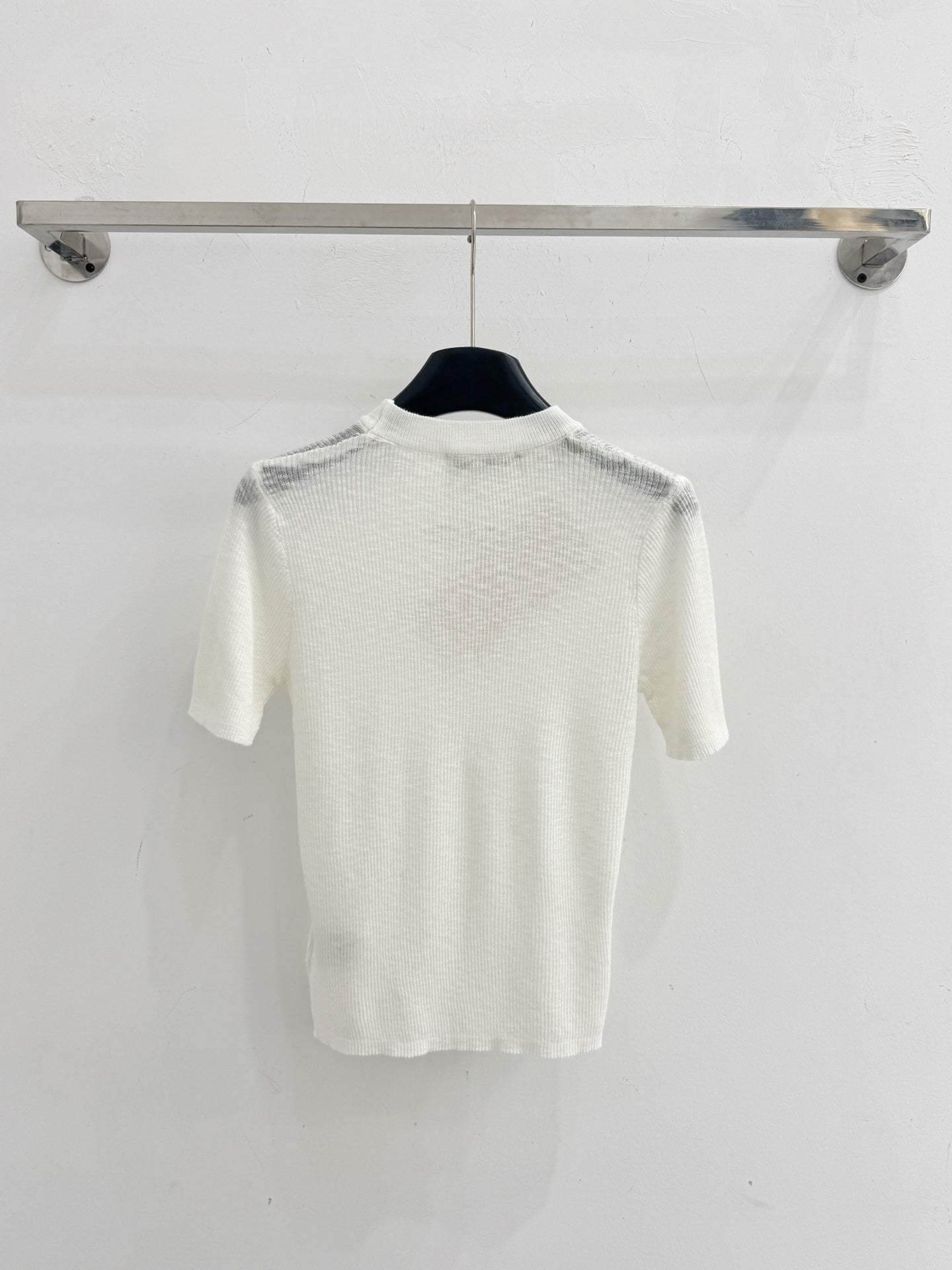 Miumiu 2026 Short-sleeved Knit Top Cotton 376693